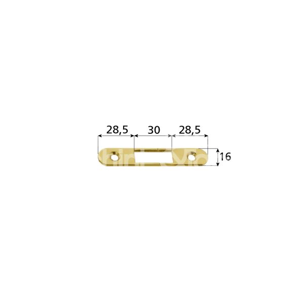 Agb b007000903 incontro per scivola ottone lucido