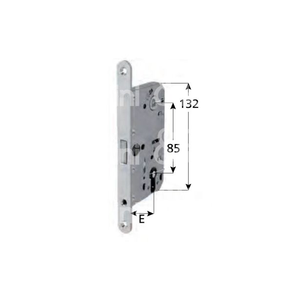 Agb b061033534 serratura patent bordo tondo e 35 int. man. 85 mediana cromo
