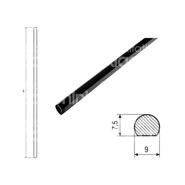 Agb h009000993 aste per persiane art. h009000993 acciaio nero l mm 2600 x