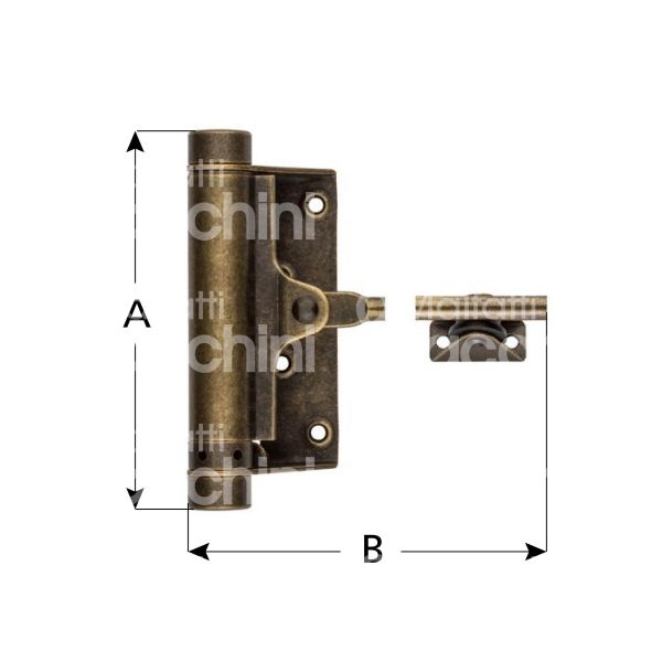 Aldeghi 115z2 spingiporta triumph art. 115/2 acciaio zincato forza kg 40 l mm 265 h mm 101