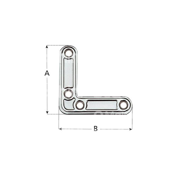 Aldeghi 153i66 cantonale rinforzo leggero art. 153 i acciaio stampato inox l mm 60 h mm 60 spessore mm 1,5