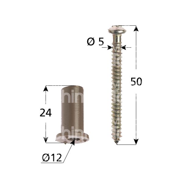 Aldeghi 292 fermi a vite per serie 300 art. 292 kevlar nero h mm 27