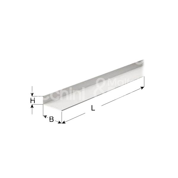 Arcansas 1557e/op profilo pvc art. 1557e/op sezione angolare colore bianco opaco l mm 2000 h mm 40 b mm 40 spessore mm 1