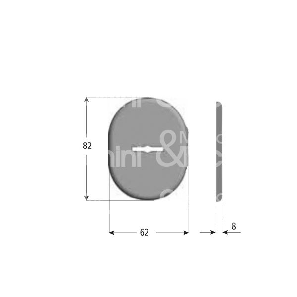 Azzi fausto mdmos mostrina foro doppia mappa ottone satinato mm 62 x 82