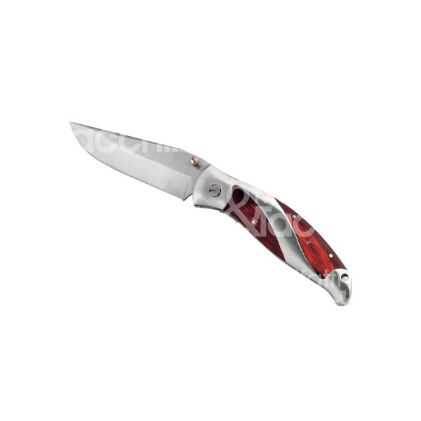 Ausonia 26473 coltello tascabile art. wood wave multiuso misura mm 200 lama acciaio inox manico acciao inox con inserti in legno