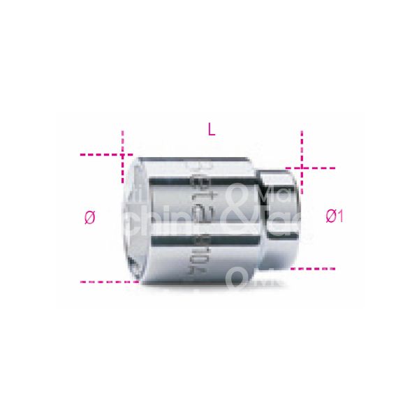 Beta 009100013 chiave a bussola art. 910a attacco 3/8 pollici misura mm 13 - l mm 31 impronta esagonale