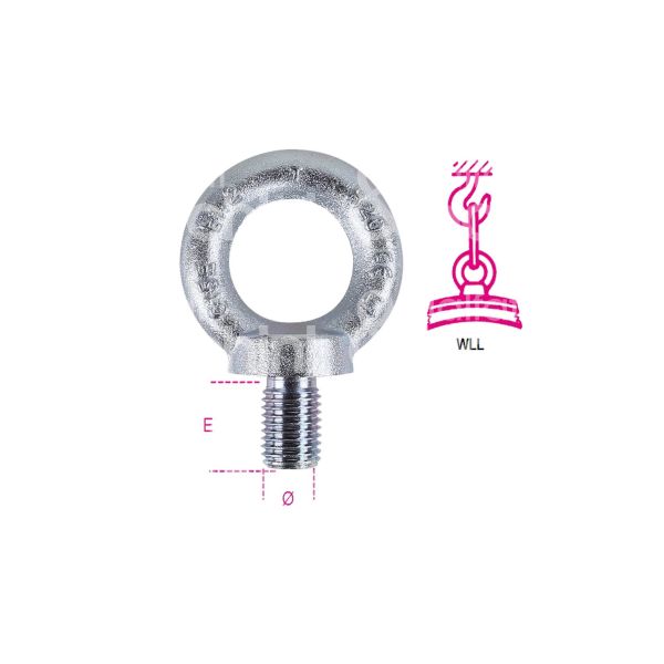 Beta 080400406 golfare per sollevamento maschio art. 080400406 ferro zincato Ø mm m 6 - portata kg 90