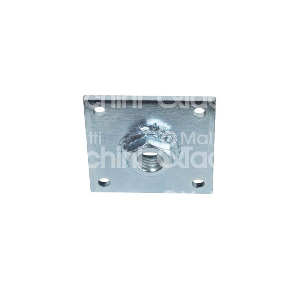 Sipa 17451 piastrina con dado saldato m10 art. 607 acciaio zincato sezione quadra Ø fori mm 5 l mm 50 h mm 50 spessore mm 3