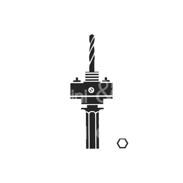 Stella bianca 076s2 albero per fresa a tazza attacco esagonale art. 076s2 Ø mm 32/250