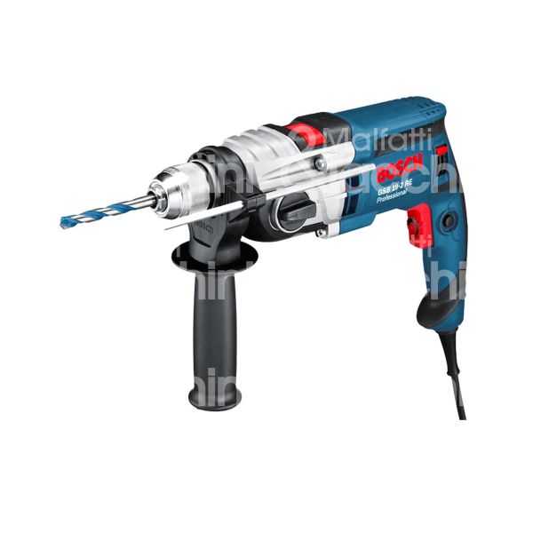 Bosch 060117b500 trapano a filo con percussione gsb19-2 re linea professional potenza 850 w velocità 2 mandrino autoserrante serraggio mm 1,5-13 peso kg 2,6