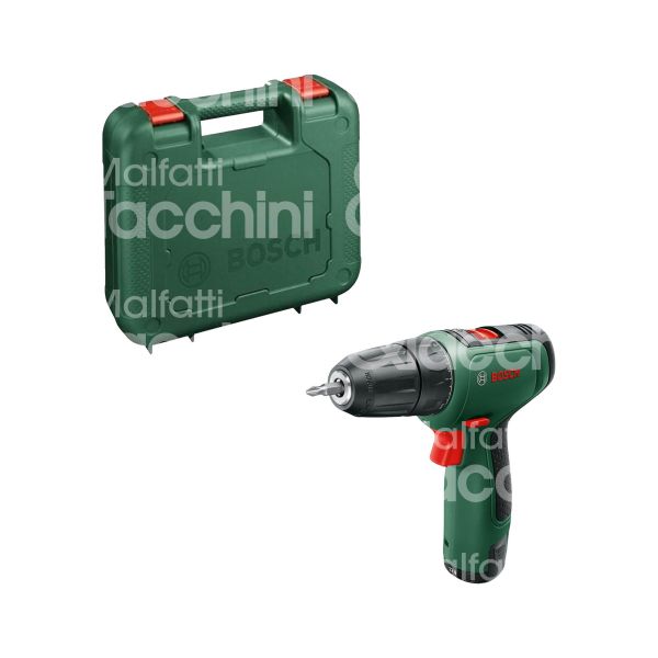 Bosch 06039d3007 trapano avvitatore a batteria in valigetta easy drill 1200 linea hobby potenza 12 v batteria 2 x 1,5 ah serraggio mm 10 peso con batteria kg 0,94