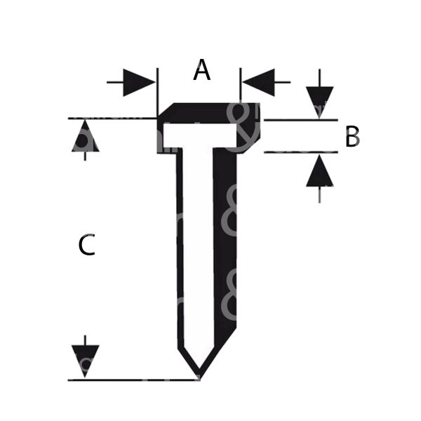 Bosch 1609200380 chiodino per graffatrice n.47 misura mm 28 confezione pz 1000