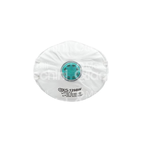 Bls 8006184 mascherina protezione classe ffp2 r d bls 129bw colore bianca livello di protezione ffp2 nr d filtro valvola ad alta efficienza
