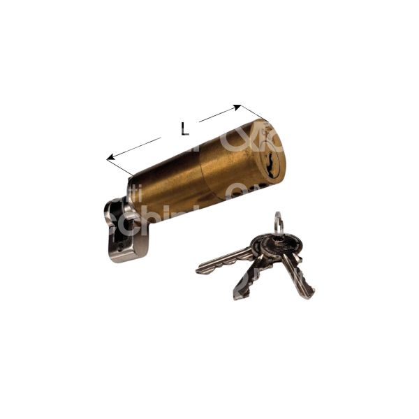 Cisa 02542020 mezzo cilindro tondo 100 mm chiave piatta profilo ambidestro cifratura kd ottone satinato