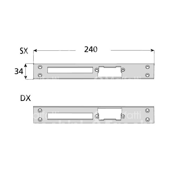 Cisa 05021002 frontale lungo sx mm 34 x 240