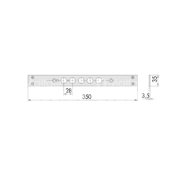 Cisa 06221000 frontale metallo per blindata interasse 28 ambidestra per serie 57500