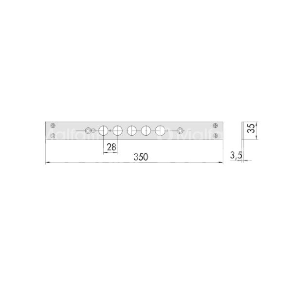 Cisa 06221010 frontale metallo per blindata interasse 28 ambidestra per serie 56500