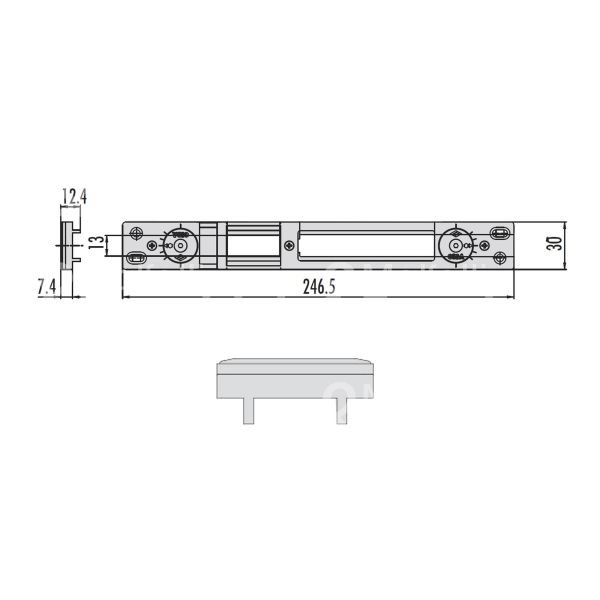 Cisa 06463570 contropiastra metallo ambidestra