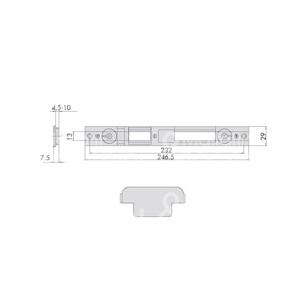 Cisa 06463840 contropiastra metallo ambidestra