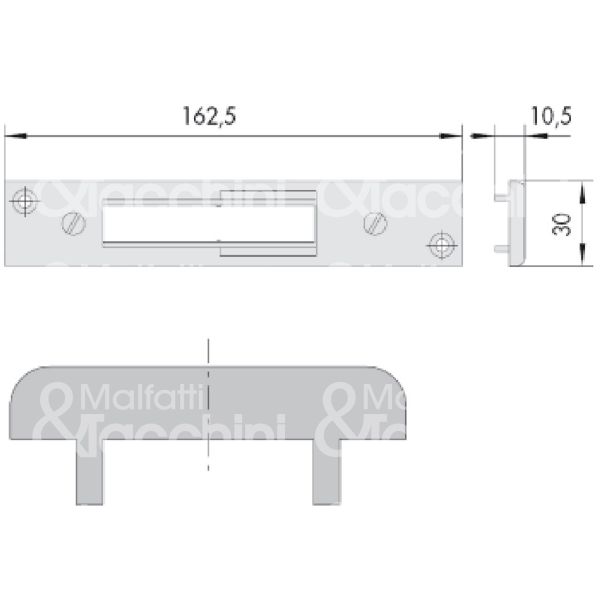 Cisa 06465070 contropiastra metallo per profilati ambidestra