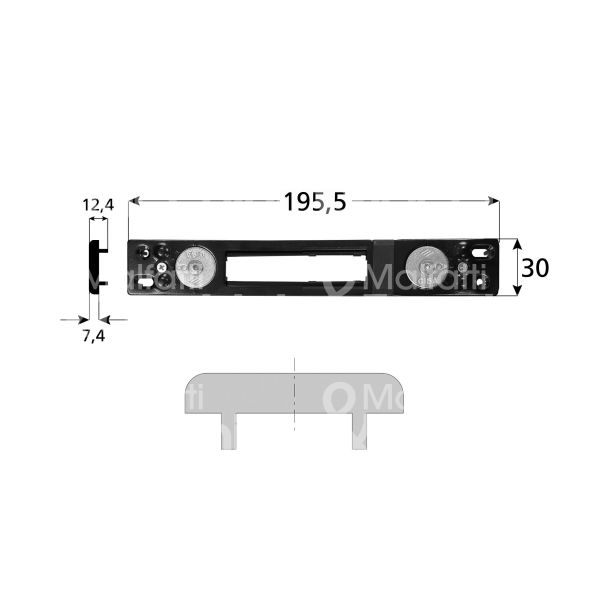 Cisa 06465570 contropiastra metallo ambidestra