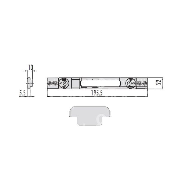 Cisa 06465720 contropiastra metallo ambidestra