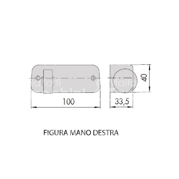 Cisa 07018001 bocchetta per elettroserrature da applicare dx