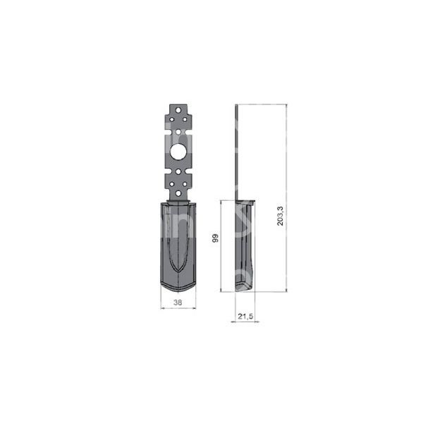 Cisa 07176660 placca esterna per maniglioni antipanico nero