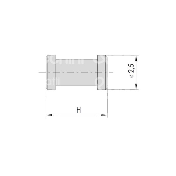 Cisa 0757288 controperno per cilindri astral tekno misura mm 5,5 Ø 2,5