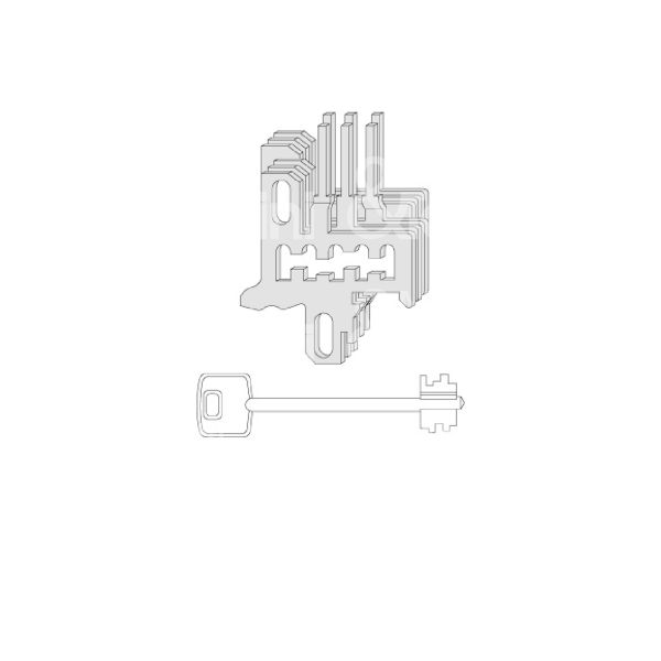 Cisa 07590010 gorges ricambio ambidestra chiavi : 3 lunghezza 60 cifratura kd