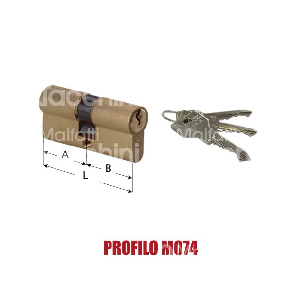Cisa 0g300190pp cilindro sagomato chiave/chiave c2000 35 x 45 = 80 mm chiave riservata m&t profilo m074 cifratura kd ottone satinato