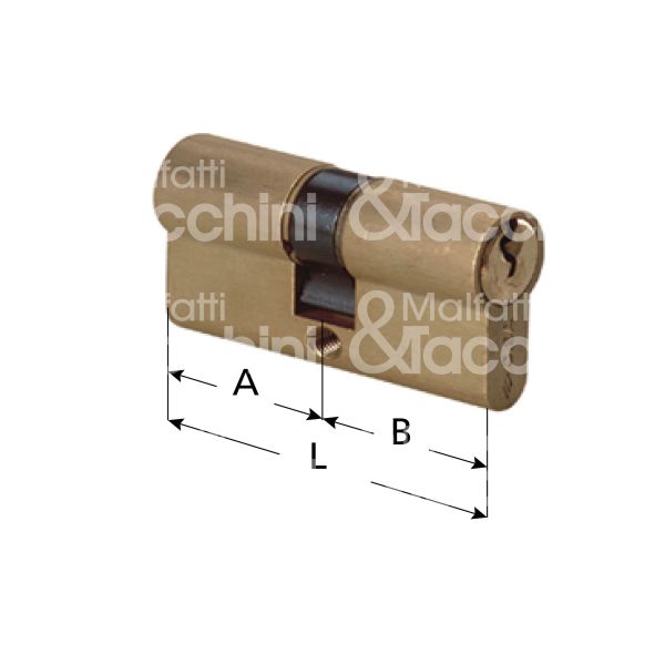 Cisa 0g300400ka cilindro sagomato chiave/chiave c2000 60 x 60 = 120 mm chiave piatta profilo dx cifratura ka ottone satinato
