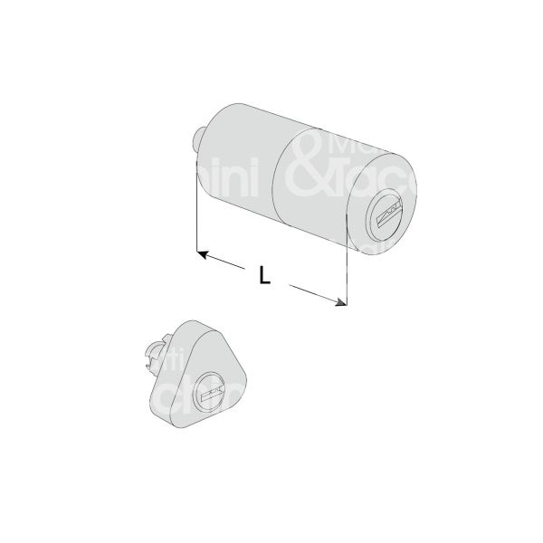 Cisa 0p149000n coppia cilindro per serratura ap4 s 50 mm chiave punzonata profilo ap4 s cifratura kd nichel satinato