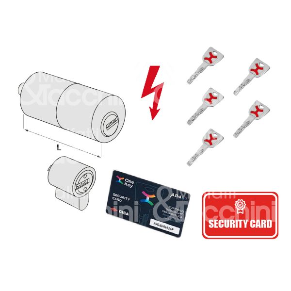 Cisa 0p15000012 cilindro per serratura elettrica ap4 50 mm chiave 3 profilo ap 4 cifratura kd nichel satinato