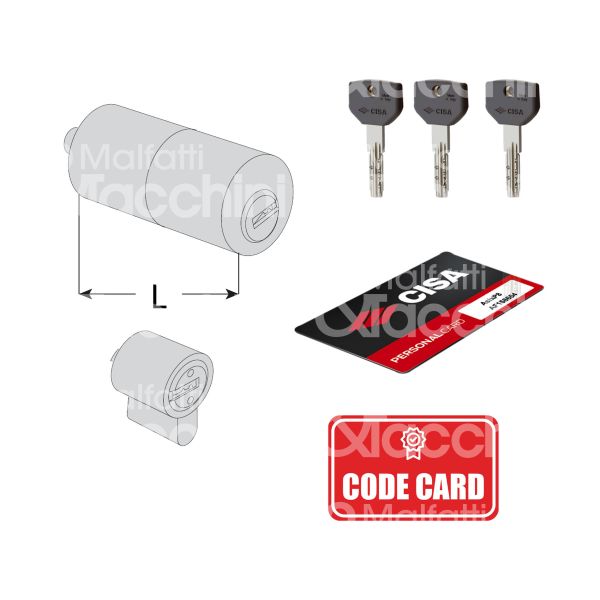 Cisa 0q150000c5 cilindro per serratura elettrica 55 mm chiave punzonata profilo asix p8 cifratura kd nichelato