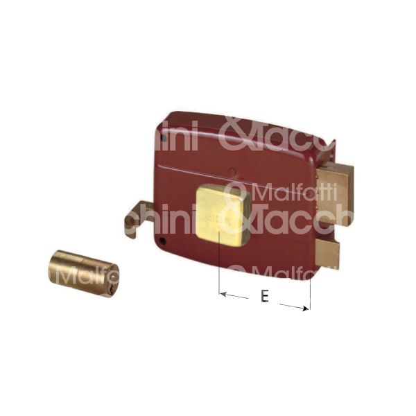 Cisa 50111601 serratura per portoncino scrocco piÙ catenaccio pomolo piÙ cilindro / cilindro fisso e 60 dx