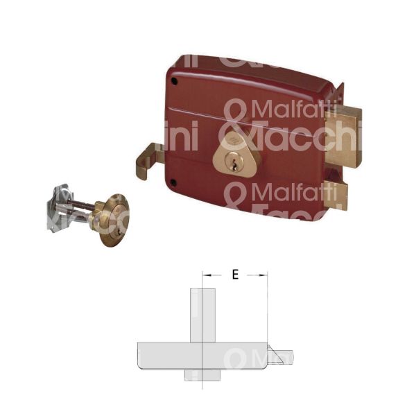 Cisa 50120602 serratura per portoncino scrocco piÙ catenaccio doppio cilindro / cilindro staccato e 60 sx