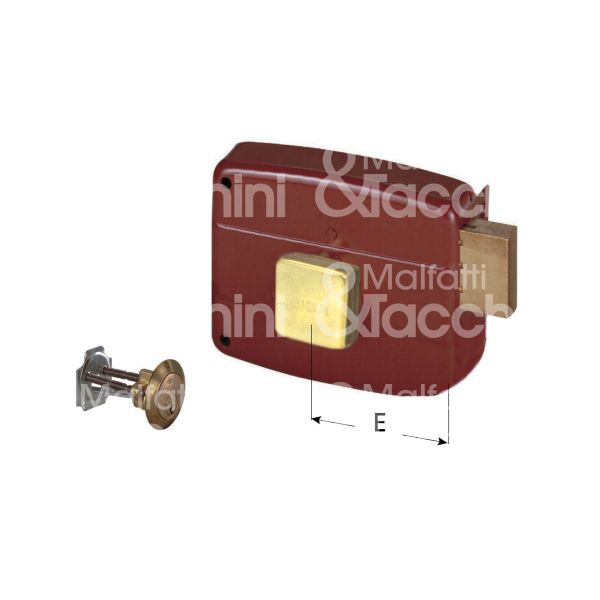Cisa 50130401 serratura per portoncino solo catenaccio pomolo piÙ cilindro / cilindro staccato e 40 dx
