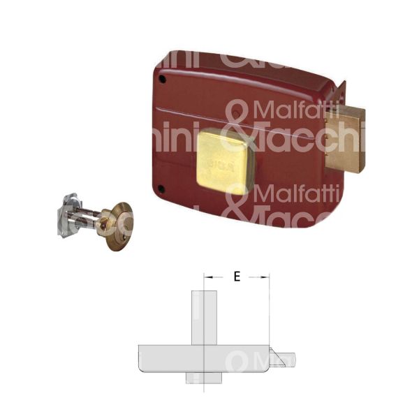 Cisa 50130401 serratura per portoncino solo catenaccio pomolo piÙ cilindro / cilindro staccato e 40 dx