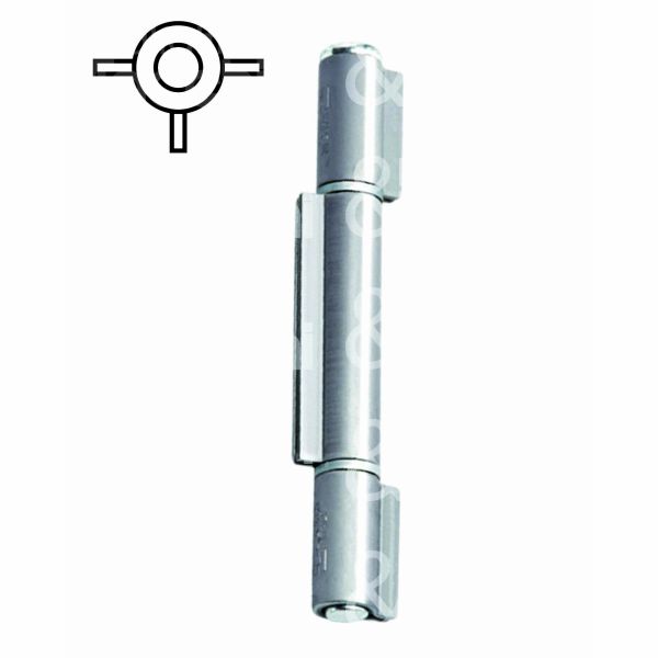 Comunello 41012 cerniera a saldare perno sfilabile art. 410 sezione 3 ali acciaio lucido l mm 120 - Ø mm 15