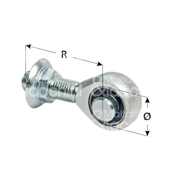 Comunello 81m22 cardine superiore a cuscinetti art. 81-m22 acciaio zincato regolabile si filetto m 22 portata 150 kg