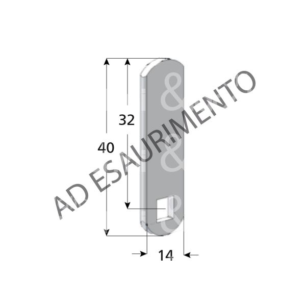 Corbin pac200016 levetta standard lunghezza mm 32 zincata