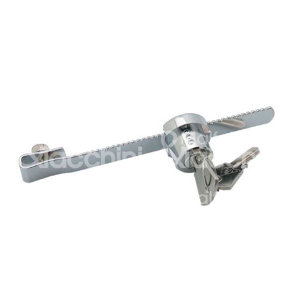 Cortellezzi 151 serratura per cristallo per scorrevole ambidestra chiave piatta kd rotazione 90° 1 estrazione nichelato