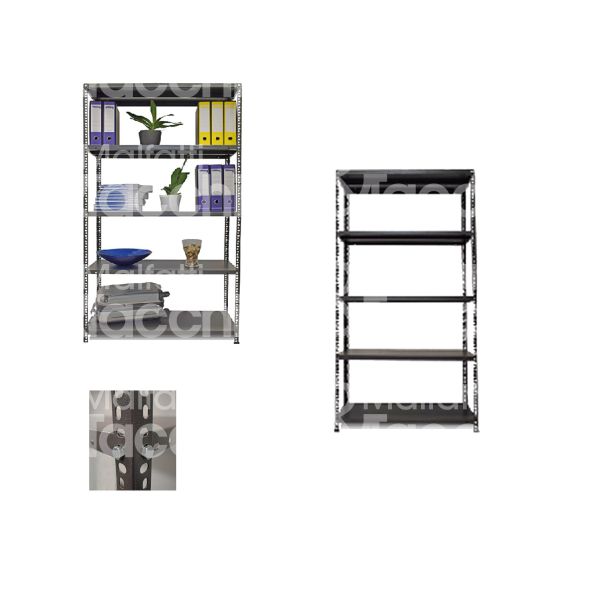 Cosmet ankt1000b kit scaffale modello leggero trade metallo grigio martellato montaggio bulloni n ripiani 5 - l mm 1000 x h mm 1975 x p mm 400 portata kg 70