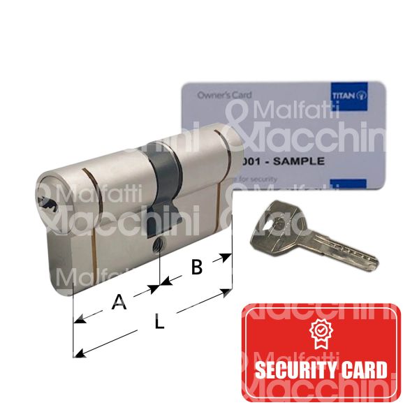Cr t200c3045 cilindro sagomato chiave/chiave t200 45 x 30 = 75 mm chiave protetta cr profilo italia cifratura kd cromo satinato