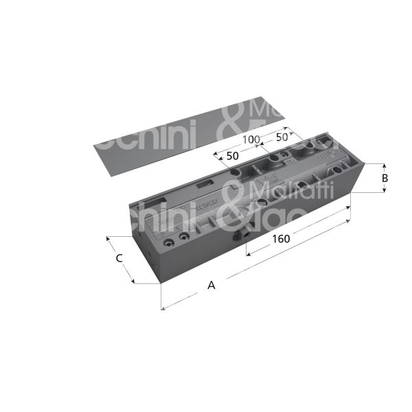 Dorma ts83abca chiudiporta aereodinamico solo corpo ts83 bca argento forza 3÷6 portata kg max 60÷120