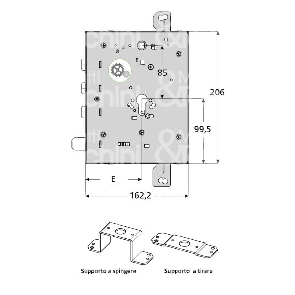 Mul-t-lock cg10537a serratura blindata a cilindro triplice e 89 ambidestra 3 catenacci piÙ scrocco int. cat. 37 sporg. 5