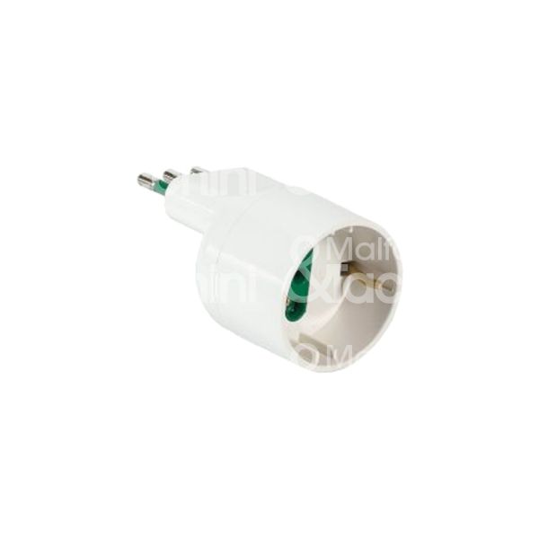 Fme fanton 82125 adattatore civile schuko art. 82125 bianco spina schuko 2p + t / presa 2p + t - 10 a - 250v -