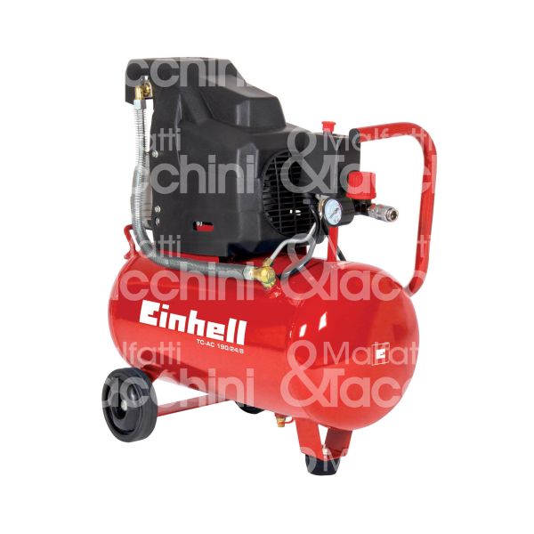Einhell 4007325 compressore lubrificato tc-ac 190/24/8 tensione 220/240 v potenza 1500 w serbatoio lt. 24 pressione 8 bar