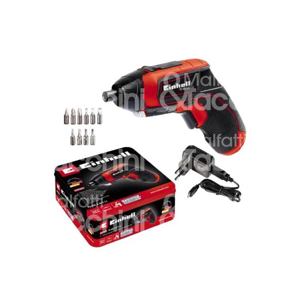 Einhell 4513501 avvitatore con 10 bits te-sd 3,6 li linea expert potenza 3,6 v batteria 1 x 1,5 ah serraggio esagonale 1/4 pollici peso con batteria kg 0,4